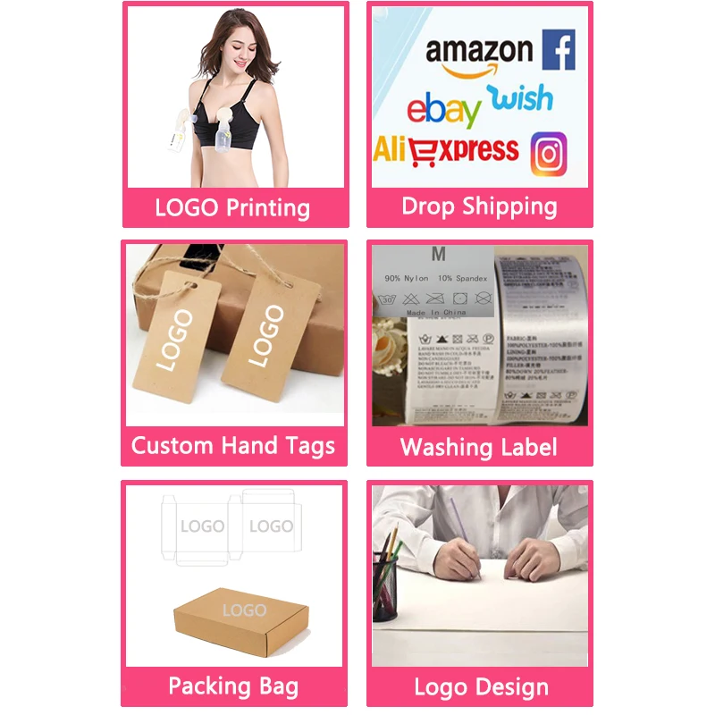 Wholesale M L XL XXL Supportive Comfort Maternity Bra Breastfeeding Hand Free Pumping & Nursing Bra in One with a Free Extender - Image 5