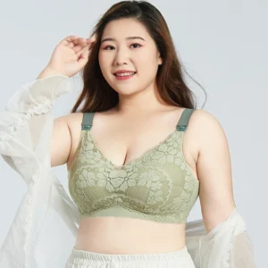 Plus Size Comfortable Lace Maternity Nursing Breastfeeding Full Cup Bra Maternity Clothes Wirefree Breast Feeding Bra
